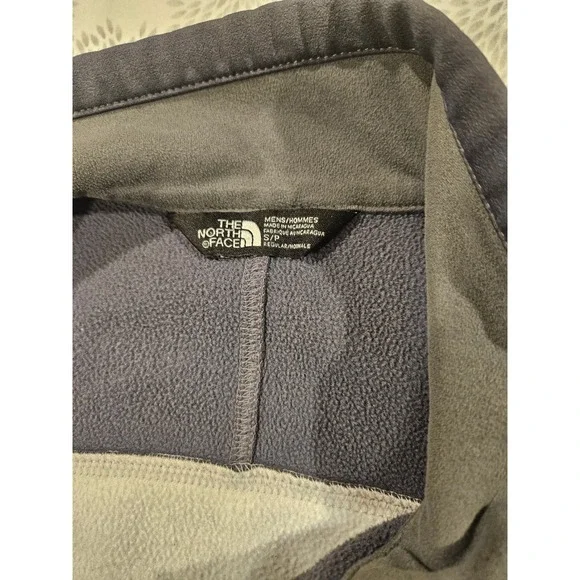 The North Face Jacket Full Zip Softshell Lightweight Coat Gray Black S - Picture 3 of 7